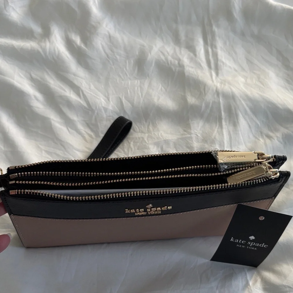 Kate Spade Black and Brown Wristlet - Picture 7 of 8